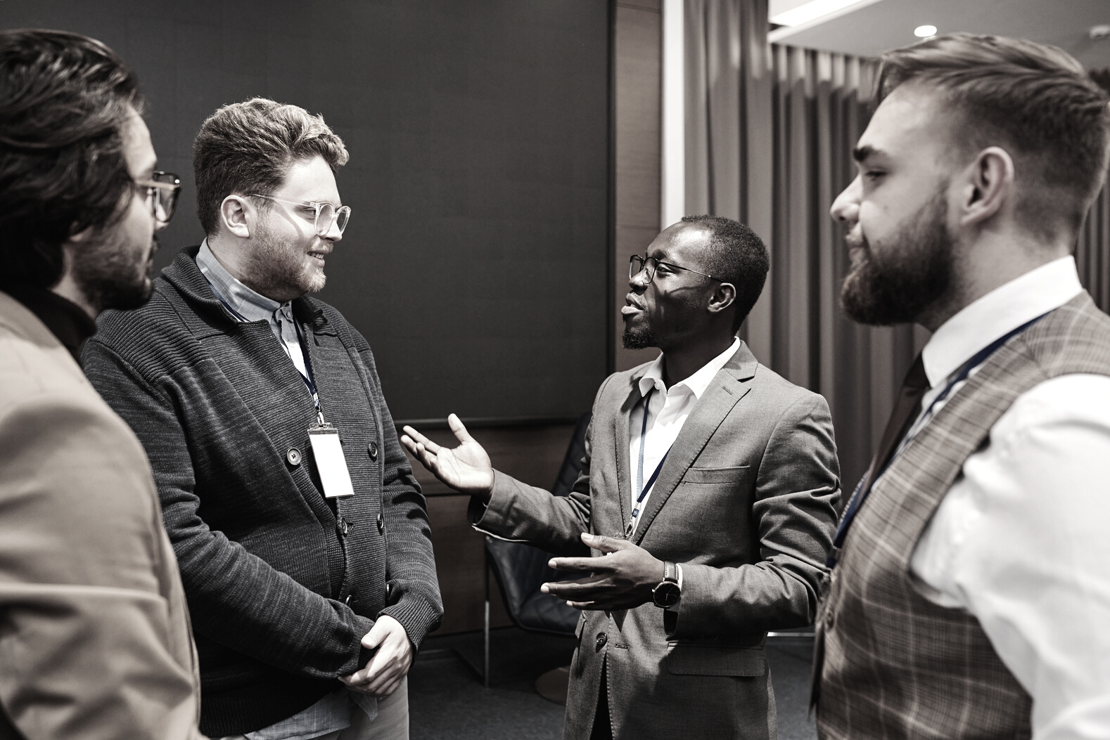 Group of Businessmen Having a Conversation