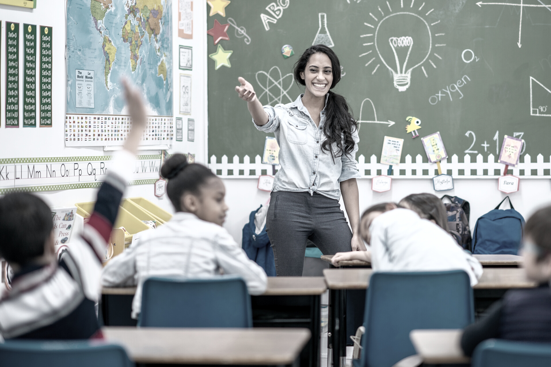 Teacher in a classroom